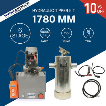 compare product 1780 MM Tipper Trailer Kit - 6 Stage Cylinder with Power Unit
