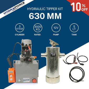 compare product 630 MM Tipper Trailer Kit - 3 Stage Cylinder with Power Unit
